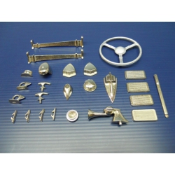 Zestaw metalowych elementów DUMAS do modelu DUMAS #1234 Chris-Craft 1940 Barrel Back Kit - #1234F