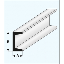 Teownik - Profil Kanału plastikowy 4,0 x 8,0 x 1000 mm - MAQUETT