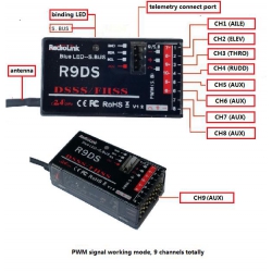 10-kanałowy odbiornik R9DS - RadioLink
